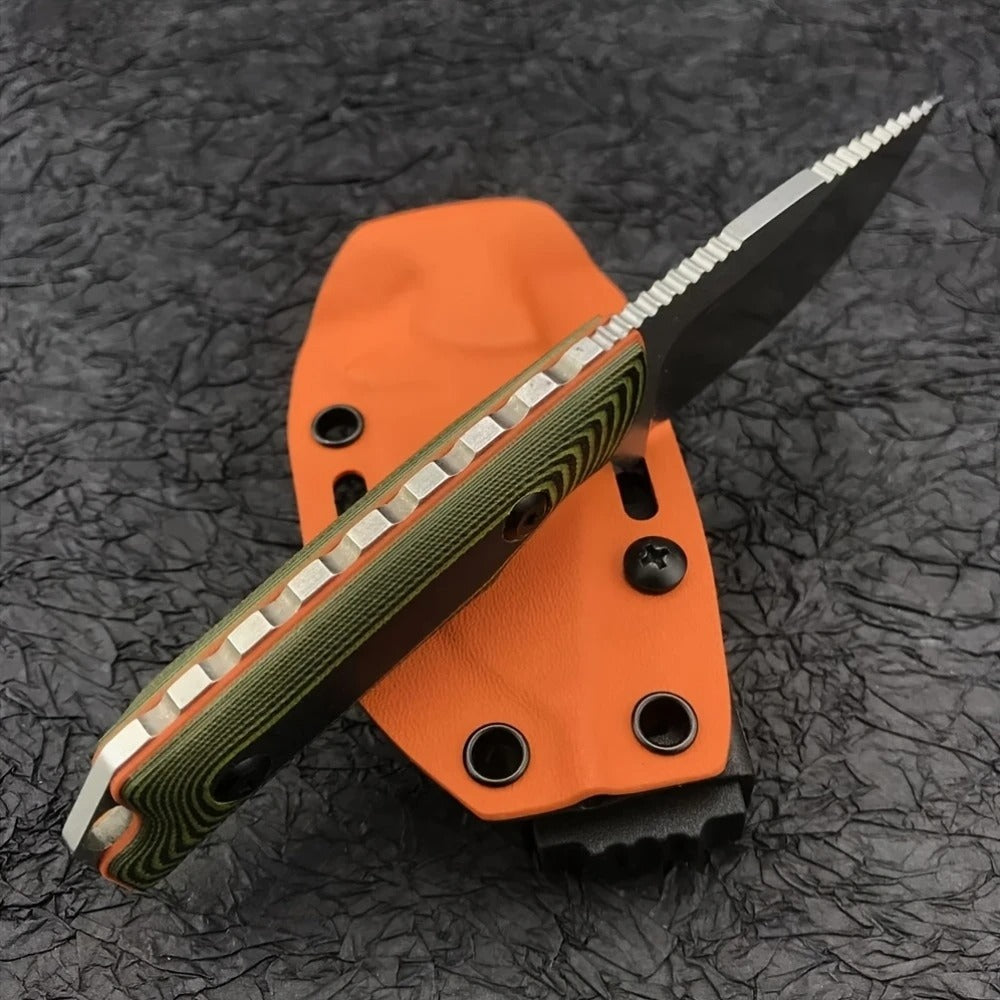 Outdoor Camping EDC Fixed-Blade Knife with G10 Handle & Sheath