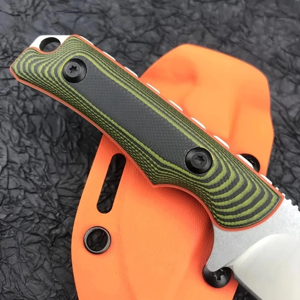 Outdoor Camping EDC Fixed-Blade Knife with G10 Handle & Sheath