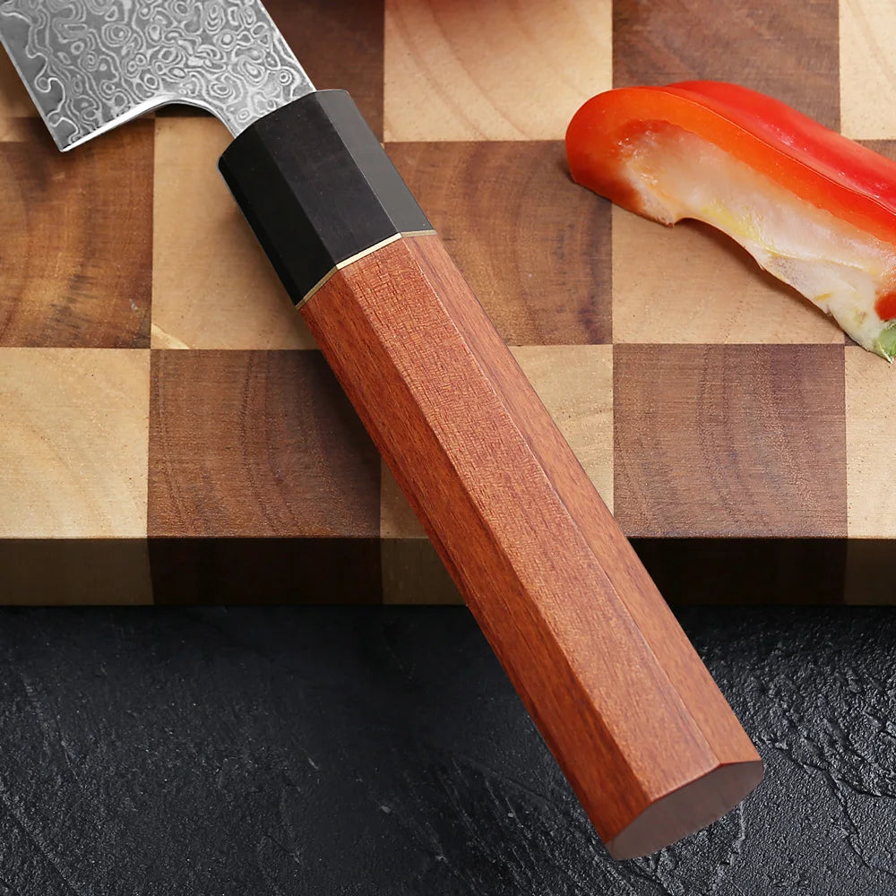 6.5" Japanese Nakiri Knife 67 Layer Damascus Steel