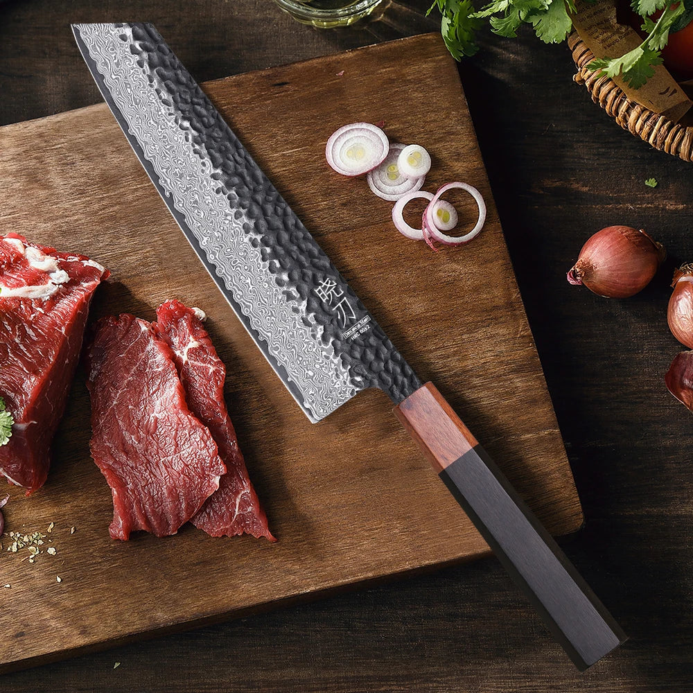 8.2" Japanese Kiritsuke Chef Knife Damascus Steel