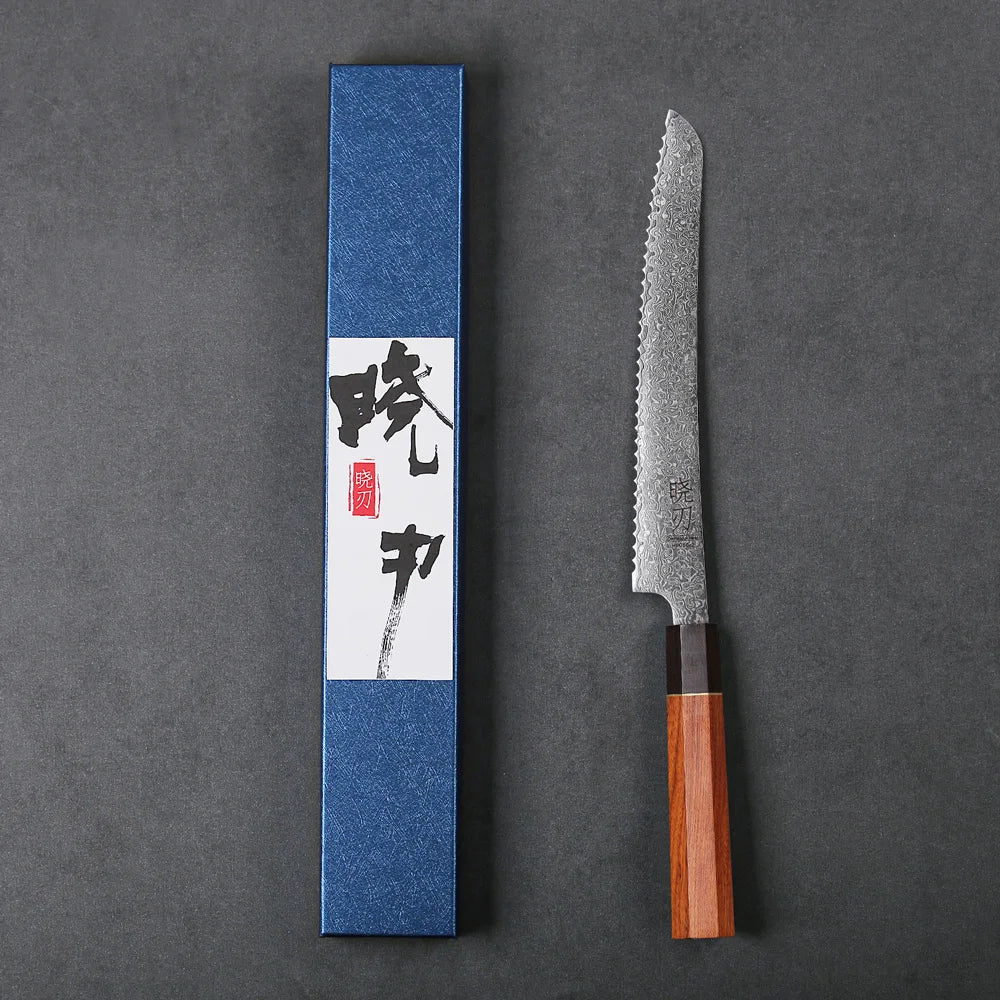 8.5" Serrated Bread Knife 67 Layer Damascus Steel