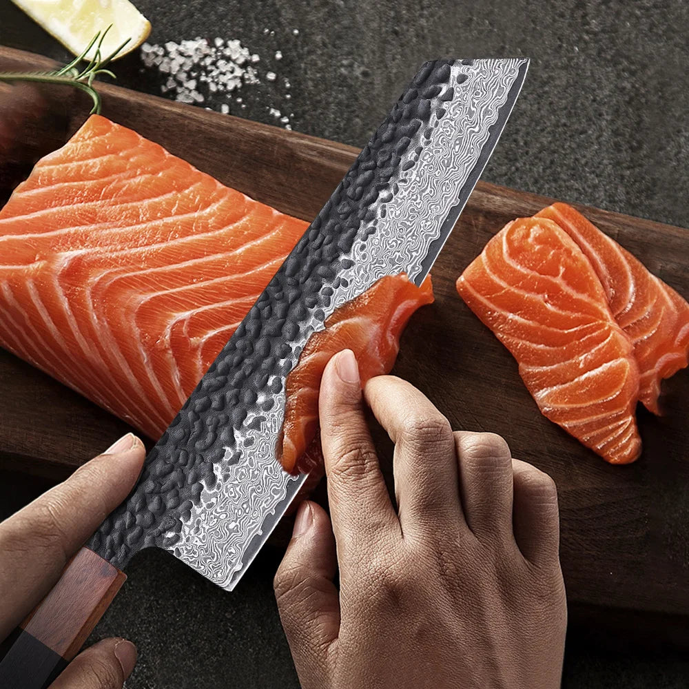 8.2" Japanese Kiritsuke Chef Knife Damascus Steel
