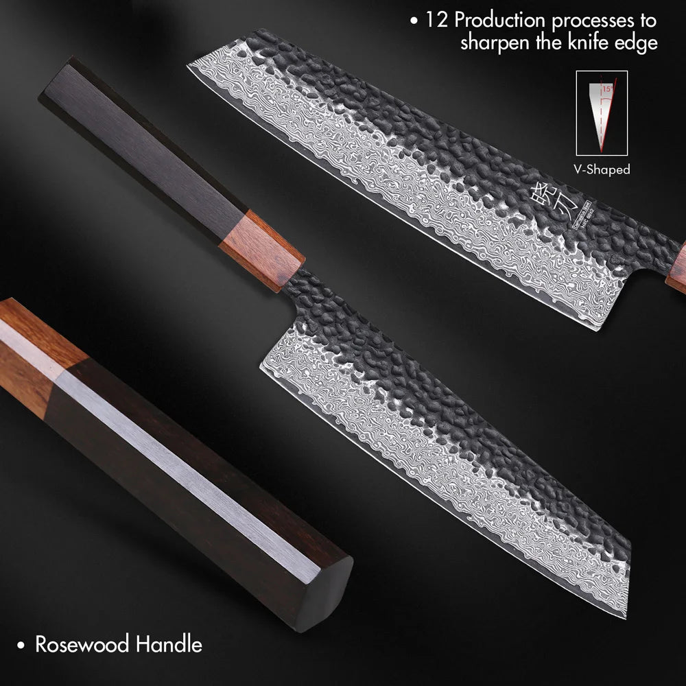 8.2" Japanese Kiritsuke Chef Knife Damascus Steel