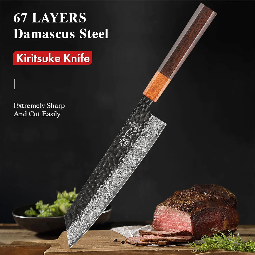8.2" Japanese Kiritsuke Chef Knife Damascus Steel