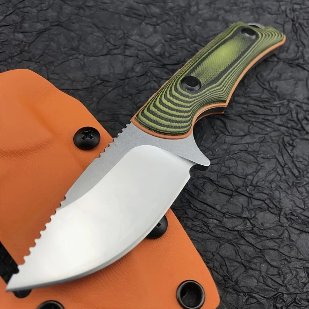 Outdoor Camping EDC Fixed-Blade Knife with G10 Handle & Sheath