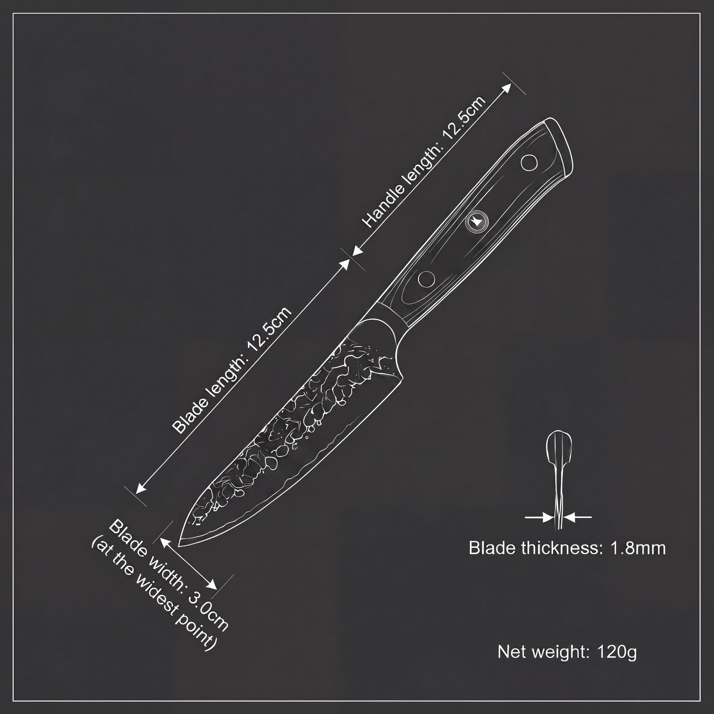 Dynasty™ Hand-Forged Paring Knife
