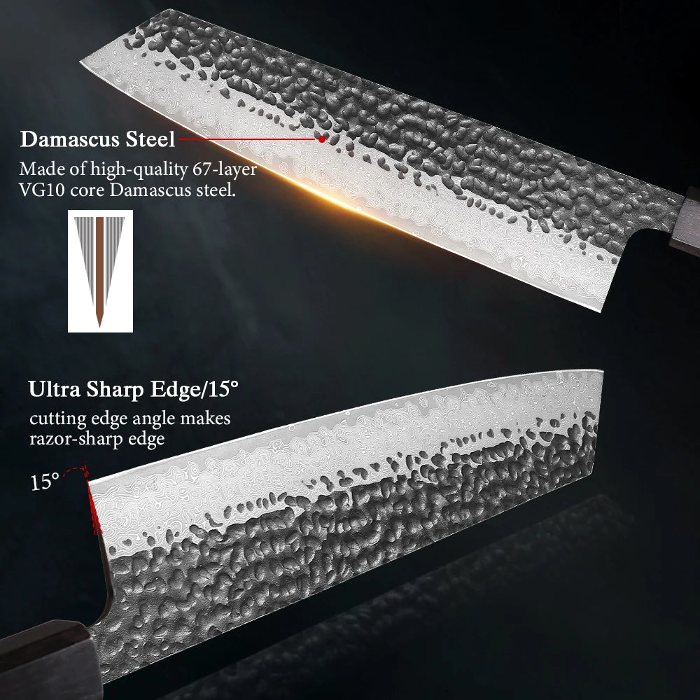 Damascus Kiritsuke Bunka Knife