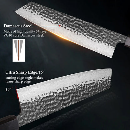 Damascus Kiritsuke Bunka Knife
